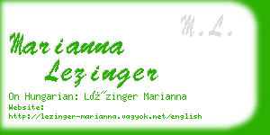 marianna lezinger business card